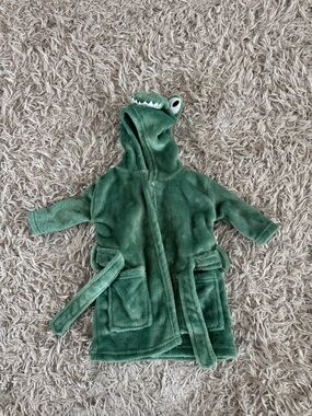 Modern Baby Green Frog Hooded Robe